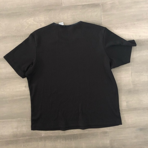 ALIA Black Ribbed T-shirt size L - Picture 5 of 5